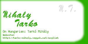 mihaly tarko business card